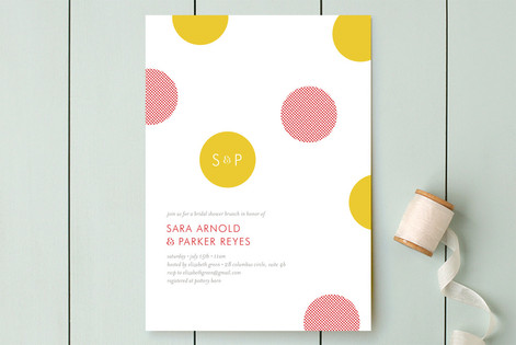 Confetti Dots Bridal Shower Invitations