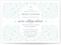 Elegant Piping Bridal Shower Invitations