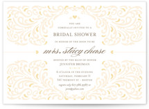 Elegant Piping Bridal Shower Invitations