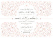 Elegant Piping Bridal Shower Invitations