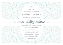 Elegant Piping Bridal Shower Invitations