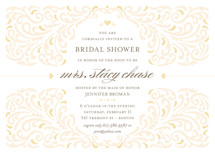 Elegant Piping Bridal Shower Invitations