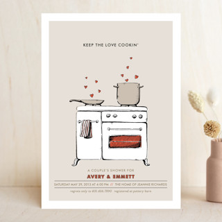 Keep the Love Cookin' Bridal Shower Invitations