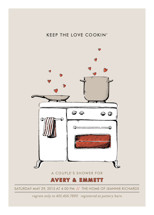 Keep the Love Cookin' Bridal Shower Invitations