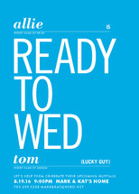 Ready to Wed Bridal Shower Invitations