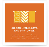 Love and Dishtowels Bridal Shower Invitations