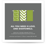 Love and Dishtowels Bridal Shower Invitations