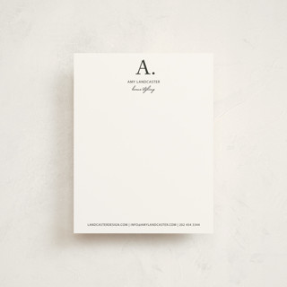 Initial then Period Business Stationery Cards