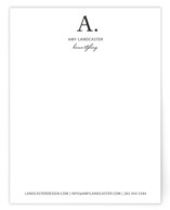 Initial then Period Business Stationery Cards