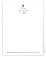 Initial then Period Business Stationery Cards
