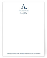 Initial then Period Business Stationery Cards
