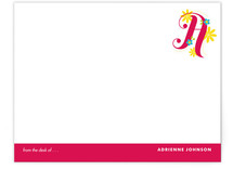 Floral Monogram Business Stationery Cards