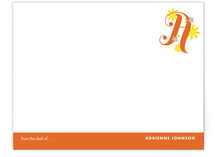 Floral Monogram Business Stationery Cards