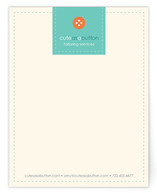 Cute as a Button Business Stationery Cards