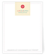 Cute as a Button Business Stationery Cards