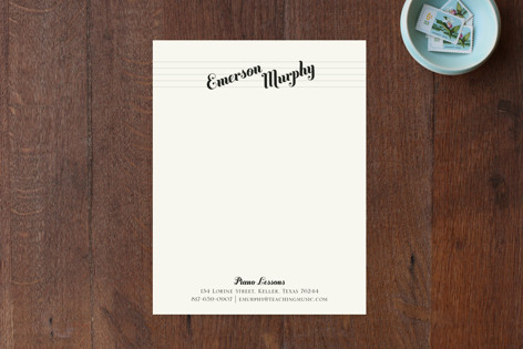 Piano Lessons Business Stationery Cards