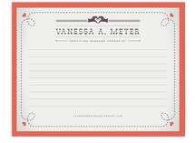 Vintage Massage Business Stationery Cards