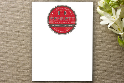 Personal Trainer Business Stationery Cards