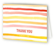 watercolor stripes Birth Announcements Thank You Cards