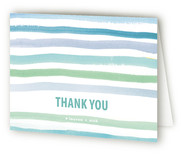 watercolor stripes Birth Announcements Thank You Cards