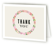 Sweet Wreath Birth Announcements Thank You Cards