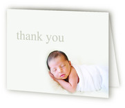 Subtle Ruby Birth Announcements Thank You Cards