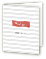 Striped Hello Birth Announcements Thank You Cards