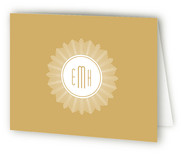 Sunburst Monogram Birth Announcements Thank You Cards