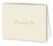 Embroidered Florals Birth Announcements Thank You Cards