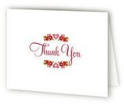 Vintage Floral Birth Announcements Thank You Cards