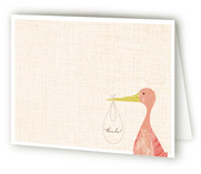 Sweet Stork Birth Announcements Thank You Cards