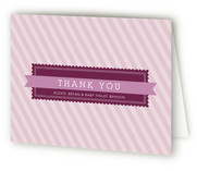 Stamp and Banner Birth Announcements Thank You Cards