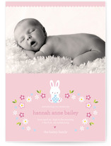 Bunny Baby Birth Announcements