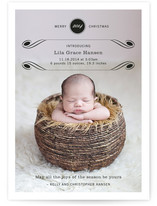 Luxe Flourish Birth Announcements