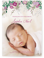 Fleurs De Noel Birth Announcements