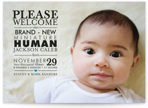 Mini Human Birth Announcements