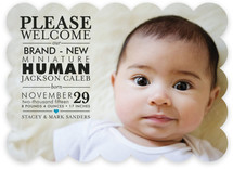 Mini Human Birth Announcements