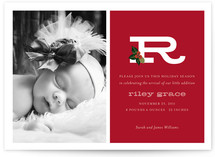 Holly + Alphabet Baby Birth Announcements