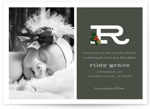 Holly + Alphabet Baby Birth Announcements