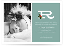 Holly + Alphabet Baby Birth Announcements