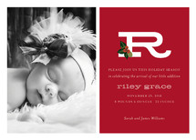 Holly + Alphabet Baby Birth Announcements