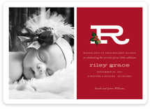 Holly + Alphabet Baby Birth Announcements