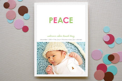 Peaceful Baby Birth Announcements