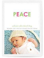 Peaceful Baby Birth Announcements