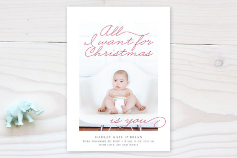 All I Want Birth Announcements