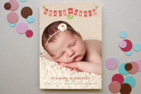 Peace on Earth Banner Birth Announcements