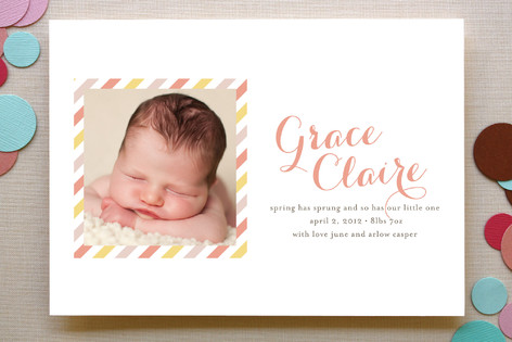 Spring Arrival Birth Announcements