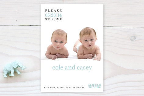 float + welcome Birth Announcements