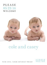float + welcome Birth Announcements, by Float Paperie