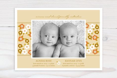 Flower Child Birth Announcements